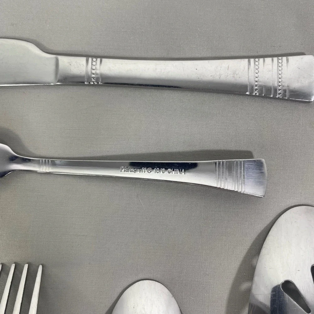 Lot of 7 International Silver Kensington Stainless Forks Tablespoon Knives Spoon